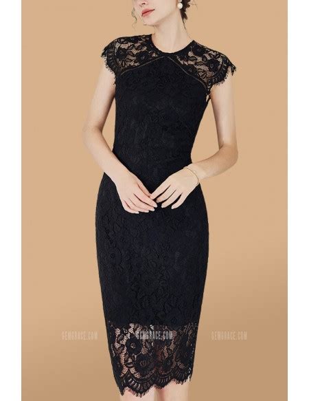 Bodycon Knee Length Lace Wedding Guest Dress E86070