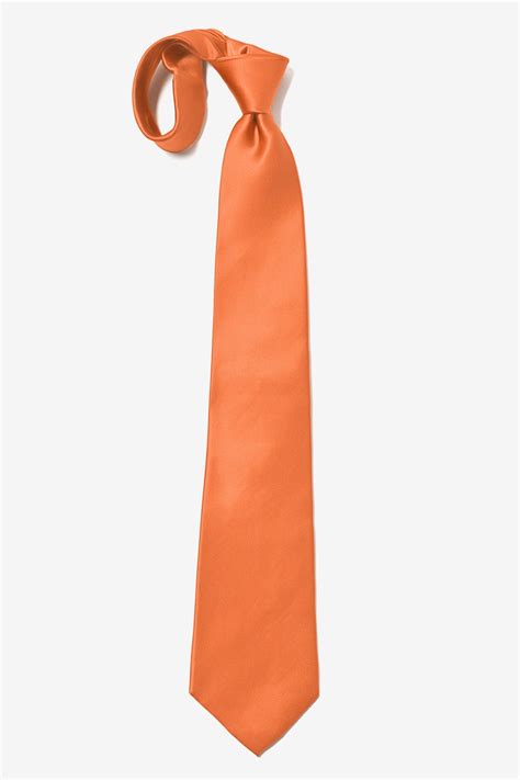 Silk Burnt Orange Extra Long Tie