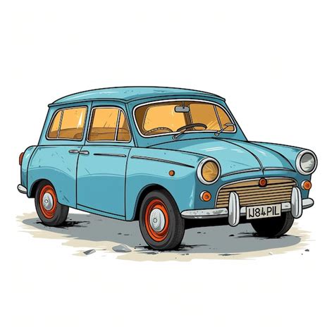 Premium AI Image | old car cartoon style