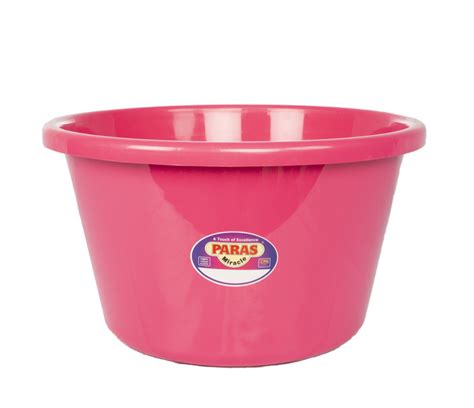 Ppcp Pink Plastic Tub Capacity 30 Liter Size 488 X 274 Mm Lxwxh