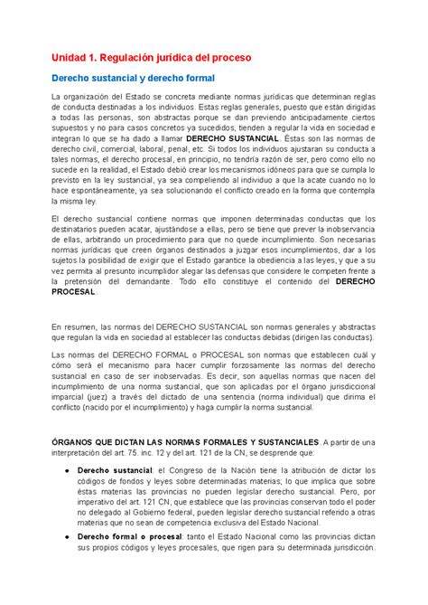 Resumen Teoría General Del Proceso Unidad 1 Regulación Jurídica Del