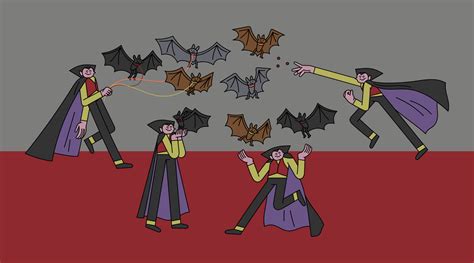 Dracula with Pet Bat Hand Drawn Character Illustration 11895645 Vector Art at Vecteezy