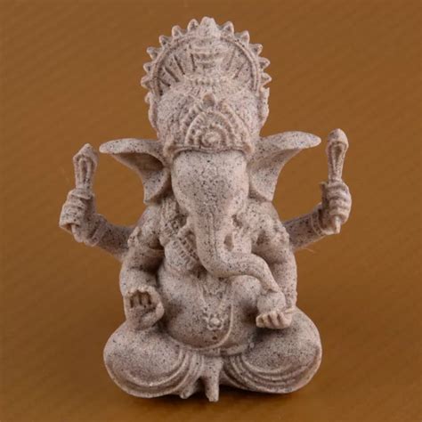 SANDSTEIN GANESHA BUDDHA Elefanten Statue Skulpturen Figur Sammlung Ke