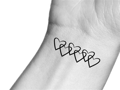 Interlocking Hearts Temporary Tattoo - Etsy | Heart temporary tattoos ...