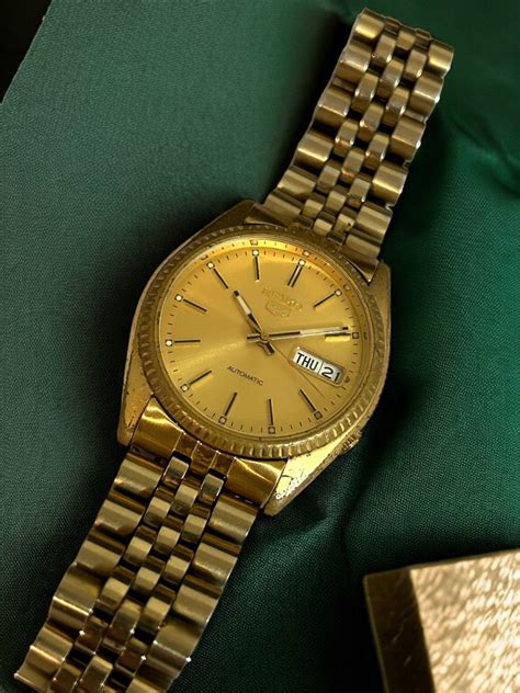 Rare Seiko Snxj Datejust Homage Gold Day Date President