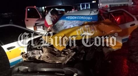 Taxista Prensado En Choque Sobre La C Rdoba Veracruz El Buen Tono