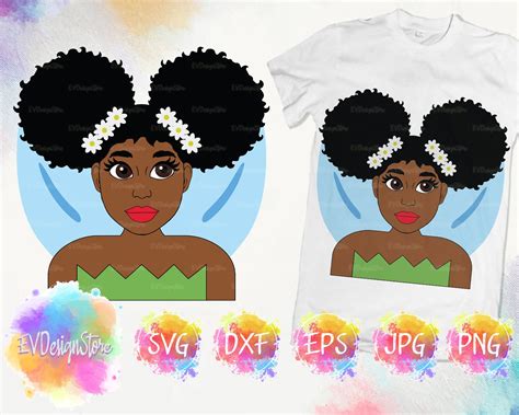 Afro Girl Svg Black Girl Svg African American Girl Svg Afro Puff Svg