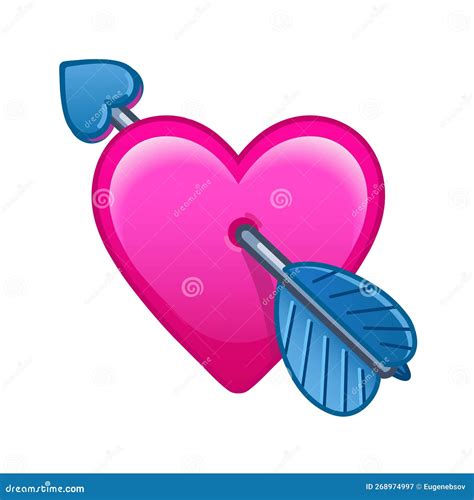 Heart Pierced By An Arrow Large Size Of Emoji Romance Icon Stock Vector