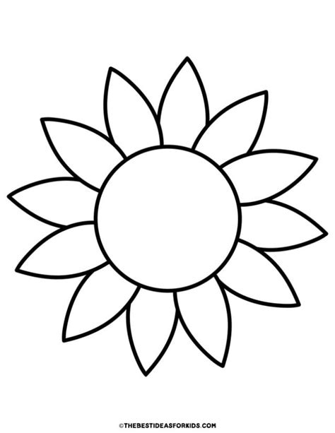 Sunflower Template - The Best Ideas for Kids