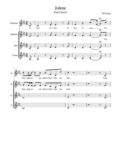 Jolene Sheet Music For Bass Percussion Download Free In Pdf Or Midi