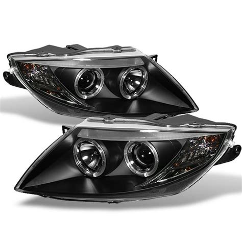 Fits 03 08 Bmw Z4 E85 Coupe Black Bezel Dual Halo Projector Led