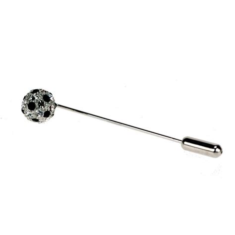 Jet And Clear Swarovski Crystal Tie Pin From Ties Planet Uk