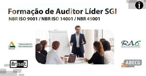 Formação De Auditor Líder Sgi Nbr Iso 9001 Nbr Iso 14001 Nbr Iso 45001 Em Bauru Sympla