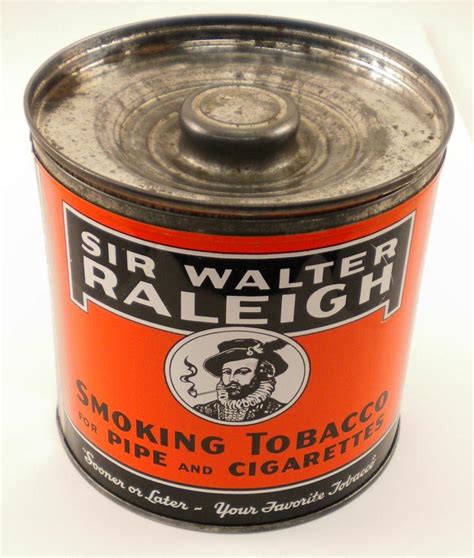 Sir Walter Raleigh Round Tobacco Tin