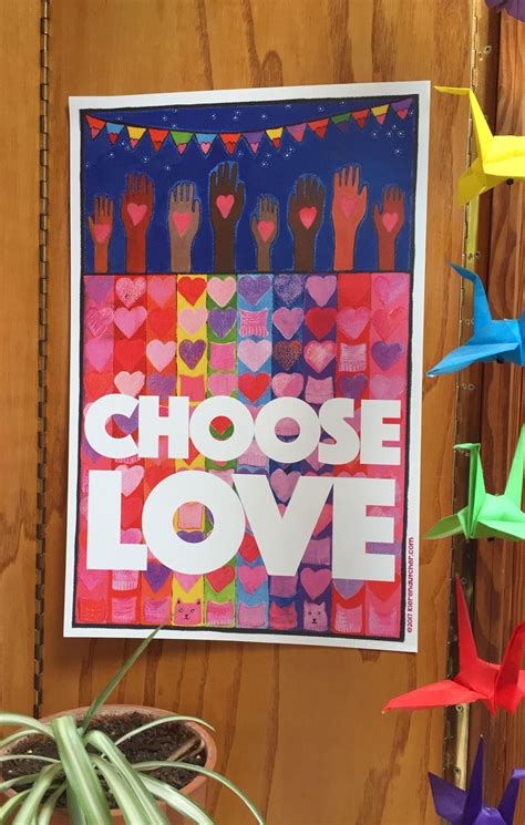 Colorful CHOOSE LOVE Poster Wall Art Print - Etsy