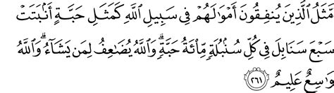 Sebab Nuzul Surah Al Baqarah Ayat 261