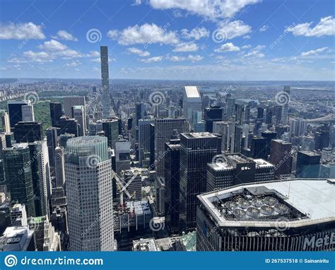 Aerial View of Manhattan from the Summit in New York City Editorial ...