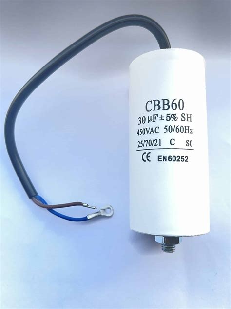 30uF Motor Run Capacitor Twin Lead 240v 450v CBB60