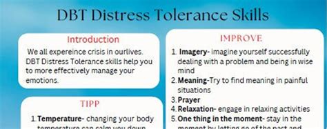 Dbt Distress Tolerance Cheat Sheet Etsy