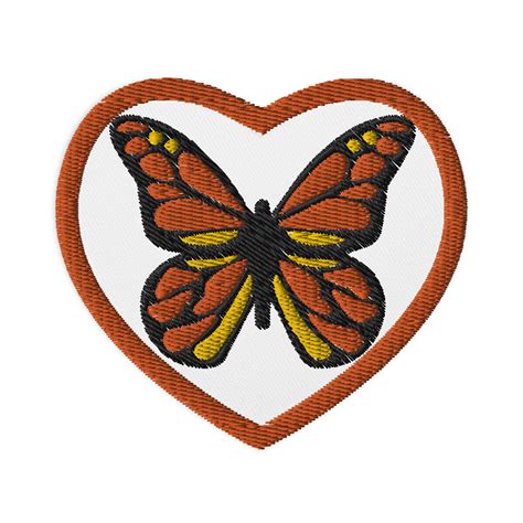 Monarch Butterfly Embroidered Patches Etsy