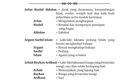 123 Nama Bayi Laki Laki Islami Keren 3 Kata Awalan A