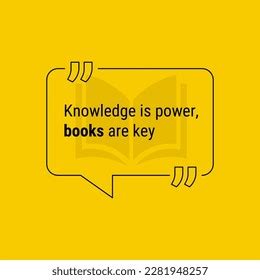 Vector Quote Poster Design Knowledge Power Stock Vector (Royalty Free ...