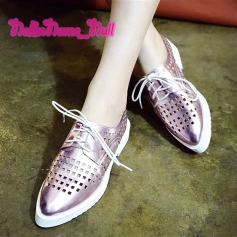 Delicate Hollow Women Shoes New Arrival Casual Pu Leather Flats