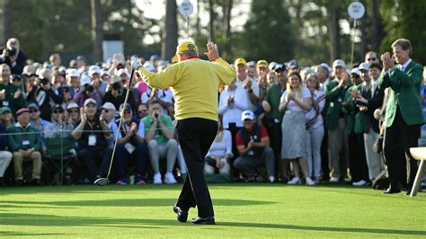 Honorary Starter Masters Champion Jack Nicklaus Acknowledges The