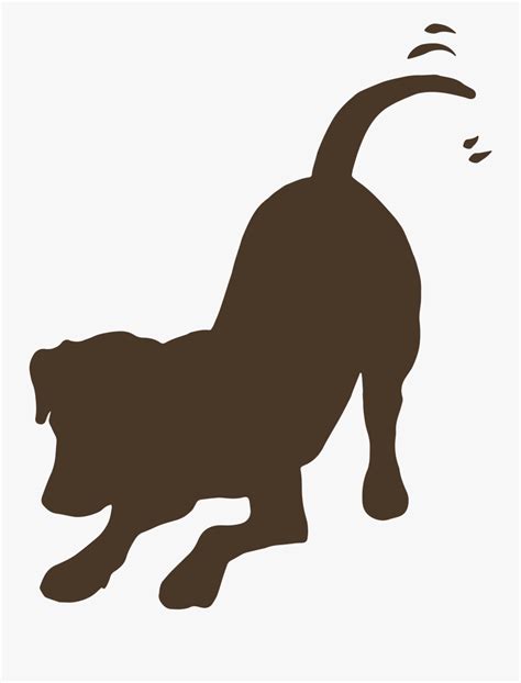 Dog Wagging Tail Silhouette , Free Transparent Clipart - ClipartKey