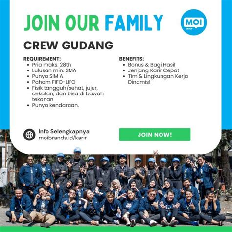 Lowongan Kerja Crew Gudang Di MOI Group LokerSemar Id