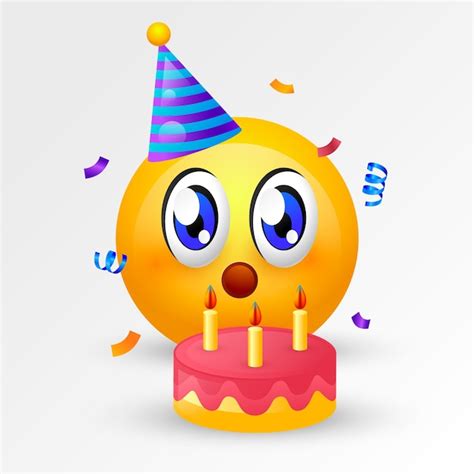 Happy Face Emoji With Birthday Hat Images - Free Download on Freepik