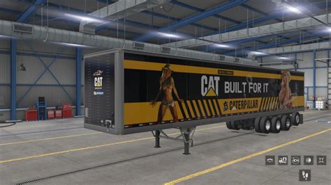 Ats Ownership Box Trailer Caterpillar Skins Ets Sexy Skins Truck