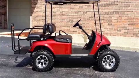 Candy Apple Red Metallic Custom Lifted Ezgo Pds Golf Cart Turn Signals And More Youtube