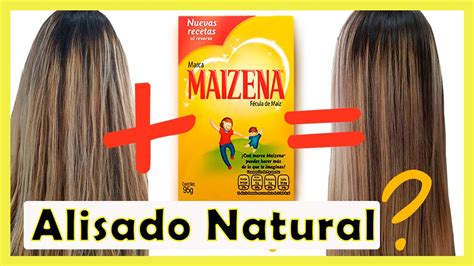 Cabello Liso Natural Con Maizena Hidrata Suaviza Da Brillo Y Quita