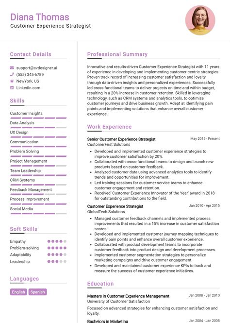 Customer Experience Strategist Resume Examples And Templates For