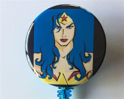 Wonder Woman Bling Id Badge Reel Id Badge Nursing Fashion Badge