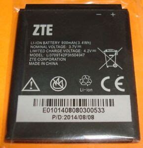 ZTE Li Ion 950mAh 4 2V 3 6Wh AT T Flip Cell Phone Z331 Battery GB T