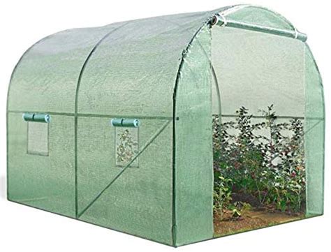 IDMarket Serre Tunnel de Jardin 6M² Verte Gamme maraîchère Roma 2x3M