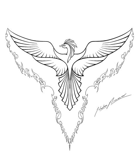 Desenho Da Fenix Para Colorir