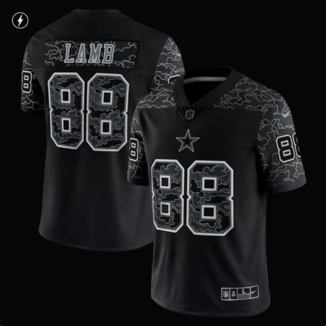 Men's Dallas Cowboys CeeDee Lamb Nike Black RFLCTV Limited Jersey