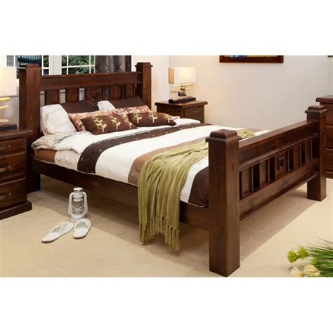 RUSTIC KING SIZE BED Wooden Furniture Sydney . Timber Tables . Bedroom Furniture . Wooden ...