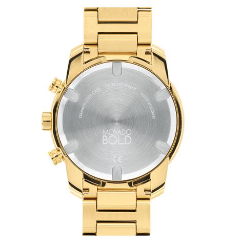 Movado Movado Bold Verso Gold Chronograph Watch With Swiss Super