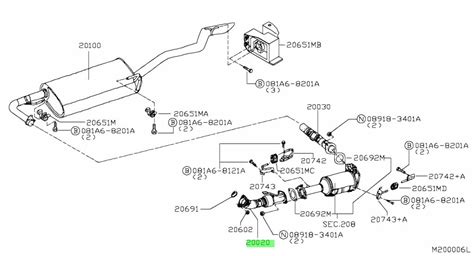 Buy Genuine Nissan 200205x00d 20020 5x00d Tube Assembly Exhaustfront Photos Amayama