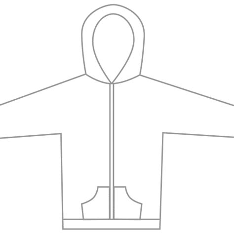 Zip Up Hoodie Template Png