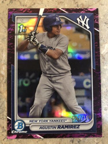 2024 Bowman Agustin Ramirez Chrome Fuchsia Lunar Glow Refractor 67 199