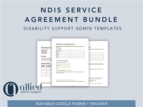 ndis service agreement template pack disability support provider