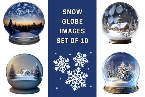 Christmas Snow Globes - Set of 10 Graphic by Alavays · Creative Fabrica