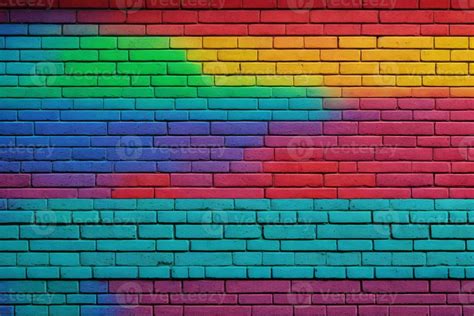 Rainbow Brick Wall Background, Rainbow Wall Background, Brick Wall ...