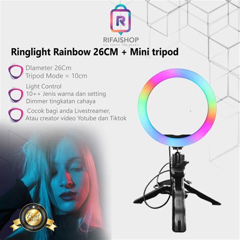 Ringlight Rainbow Ring Light Rgb Tiktok Youtuber Shopee Malaysia