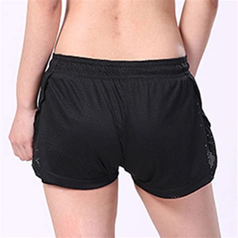 Pantalones Cortos Deportivos 2 En 1 Para Mujer Transpirables De